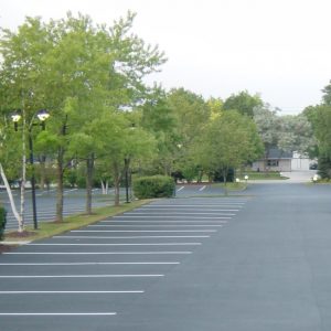 Asphalt parking lot