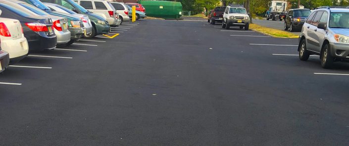 Paved parking lot